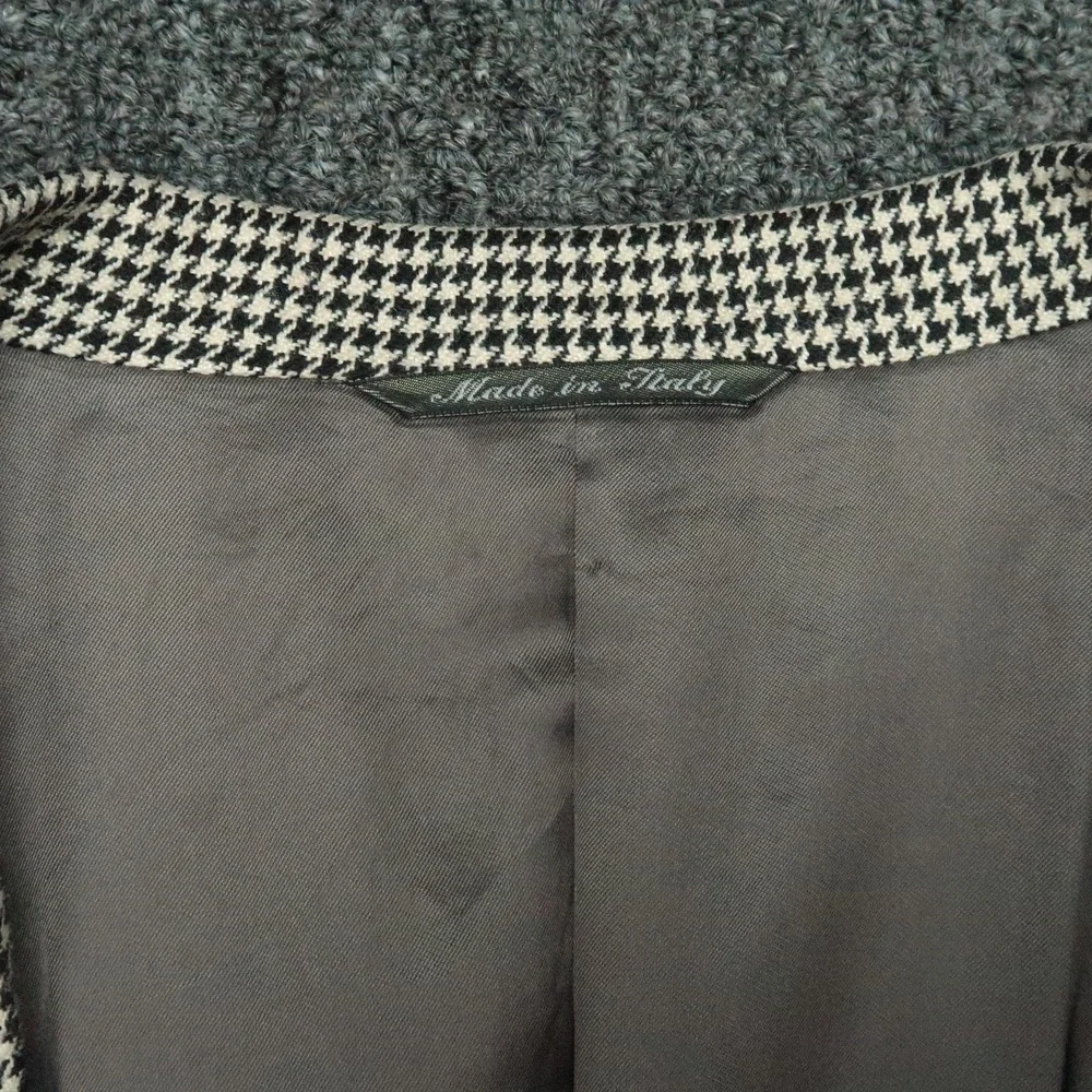 Canali Blazer Mens 40 Beige Proposta Houndstooth‎ Wool Silk Sport Coat Italy
